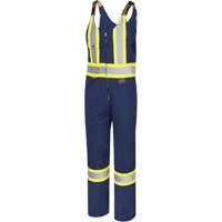 6615T Safety Coveralls, Poly-Cotton, 48 (Tall), Navy Blue Kelford