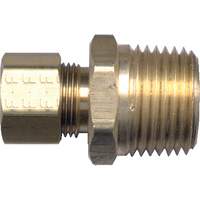 Male Pipe Connector, 3/16" x 1/8" Dia, Brass Kelford