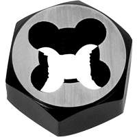 Hexagon Rethreading Bolt Die, 1" Dia., M6x1 Thread, Chromium Steel Kelford