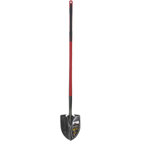 Pro Round Point Shovel, Tempered Steel Blade, Fibreglass, Straight Handle Kelford