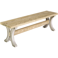 Basics<sup>®</sup> Picnic Table Bench, Plastic, 96" L x 15" W x 17" H, Sand NJ441 | Kelford
