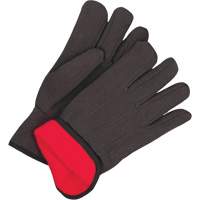 Classic Jersey Gloves, One Size, Black, Red Fleece, Slip-On NJC233 | Kelford