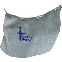 Gander Brand Split Leather Welding Helmet Bib, Pearl Grey Kelford