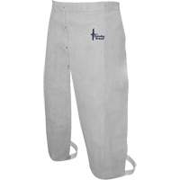 Tablier de soudage en cuir, Taille &agrave; jambes fendues, 32" lo, Gris perle Kelford