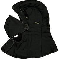 CarbonX&reg; FR Hardhat Liner with Face Mask, Black, Cotton/Jersey/Twill Kelford
