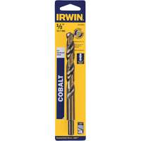 Heavy-Duty Jobber Drill Bit, High Speed Cobalt, 1/2", 6" L, 1-1/2" Flute, 135° Point Angle Kelford
