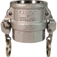 Coupleur &agrave; came et cannelure EZ Boss-Lock, Acier inoxydable, Type D, 1", NPT femelle, 250 PSI Kelford