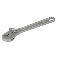 Adjustable Wrench, 12" L, 1-1/2" Max Width, Chrome NJH983 | Kelford
