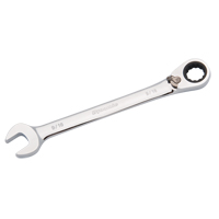 Reversible Combination Ratcheting Wrench, 12 Point, 3/8", Chrome Finish NJI090 | Kelford