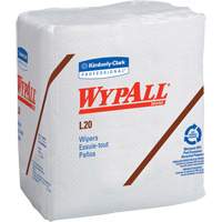 WypAll<sup>®</sup> L20 Single-Use Towels, All-Purpose, 12-1/2" L x 12" W NJJ030 | Kelford