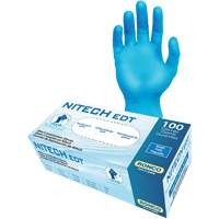 Gants d'examen EDT, Petit, Nitech, 5 mils, Sans poudre, Bleu, Classe 2 Kelford