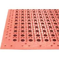 Competitor Series Mats, Slotted, 3' x 5' x 7/8", Orange, Natural Rubber Kelford