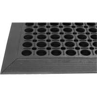 Competitor Series Mats, Slotted, 3' x 5' x 7/8", Black, Natural Rubber Kelford
