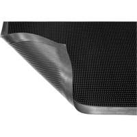 Gritstop Fingermat Matting, Rubber, Scraper Type, Textured Pattern, 2' x 2-2/3', Black Kelford