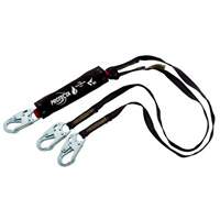 PRO Shock-Absorbing Lanyard, 4', Snap Hook Center, Snap Hook Leg Ends, Kevlar&reg; Kelford