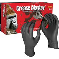 Grease Monkey&reg; Disposable Gloves, Large, Nitrile, 5-mil, Powder-Free, Black Kelford