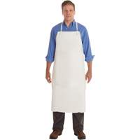 AlphaTec&reg; 56-101 PVC Apron, PVC/Vinyl, White, 33" W x 44" L Kelford