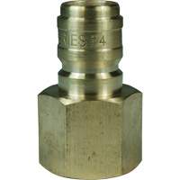 DQC E-Series Straight Through Interchange Plug, Brass, 3/4", Female NPTF, 1700 PSI Kelford