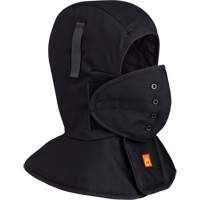 565A Flame Resistant Quilted Long Neck Hardhat Liner, Black, Cotton Kelford
