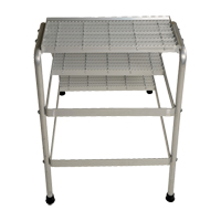 Aluminum Step Stand, 3 Steps, 34-9/16" x 22-13/16" x 30" High NKH898 | Kelford