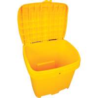 Salt & Sand Storage Bins, With Hasp, 21" x 27" x 26", 4.24 cu. ft., Yellow Kelford