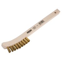 Small Cleaning Scratch Brushes, Brass, 2 x 9 Wire Rows, 8-5/8" Long Kelford