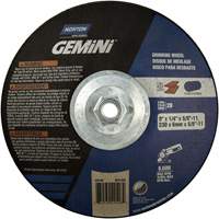 Gemini&reg; Saucer Wheel, 9" x 1/4", 5/8"-11 Arbor, Aluminum Oxide, Type 28 Kelford