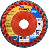 Red Heat&reg; Plastic Flat Flap Discs, 4-1/2" x 7/8", Type 27, 40 Grit, Ceramic Alumina Kelford