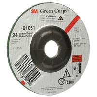 Green Corps Flexible Grinding Wheel, 5" x 1/4", 7/8" Arbor, Ceramic, Type 1 Kelford