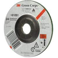 Green Corps Flexible Grinding Wheel, 5" x 1/4", 7/8" Arbor, Ceramic, Type 1 Kelford
