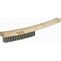 Long Handle Industrial-Duty Scratch Brush, Stainless Steel, 4 x 19 Wire Rows, 10-1/4" Long NT612 | Kelford