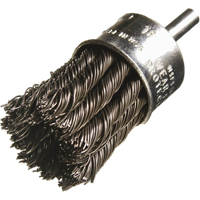 Knotted Wire End Brushes, 1/2" Dia., 0.014" Wire Dia., 1/4" Shank NU456 | Kelford