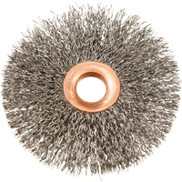 Brosses rotatives &agrave; fils cr&ecirc;p&eacute;s avec moyeu en cuivre 3", 3" dia., Fils 0,012", Arbre 1/2" Kelford