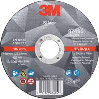Silver Cut-Off Wheel, 4-1/2" x 0.045", 7/8" Arbor, Type 1, Ceramic, 13300 RPM Kelford