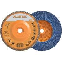 Disque &agrave; lamelles AllSteel, 4-1/2" x 5/8"-11, Type 27, Grain 40, Alumine de zirconium Kelford