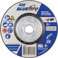 BlueFire&reg; XXL Grinding Wheel, 4-1/2" x 1/4", 5/8" Arbor, Ceramic Alumina, Type 27 Kelford