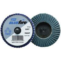 BlueFire&reg; R884P Plastic Flat Mini Flap Disc, 2" x Type 27, P60 Grit, Zirconia Alumina Kelford
