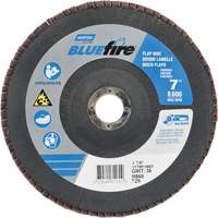 BlueFire&reg; R884P/R884V/R860 Center Mount Fiberglass Conical Flap Disc, 7" x 7/8", Type 29, P36 Grit, Zirconia Alumina Kelford