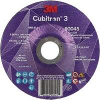 Cubitron™ 3 Cut-Off Wheel, 5" x 0.045", 7/8" Arbor, Type T27, Ceramic, 12250 RPM NY551 | Kelford