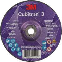 Cubitron 3 Depressed Centre Grinding Wheel, 4" x 1/4", 3/8" Arbor, Ceramic, Type T27 Kelford