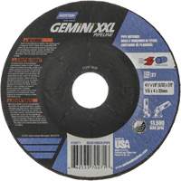 Disque combin&eacute; de meulage et tronçonnage Gemini XXL, 4-1/2" x 1/8", Arbre de 7/8", Type 27, Oxyde d'aluminium Kelford