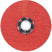 Disque de verrouillage en fibres avec fixation Speed-Change, 4-1/2" dia., Grain 24, C&eacute;ramique d'alumine Kelford