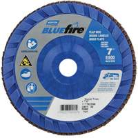 BlueFire Quick Trim Flap Disc, 7" x 7/8", Type 27, 40 Grit, Zirconia Alumina Kelford