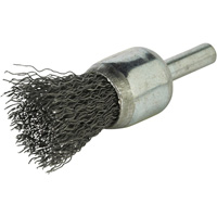 Stem Mounted Crimped Wire Brush, 1", 0.020" Fill, 1/4" Shank NZ787 | Kelford