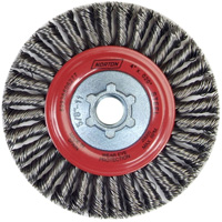 Stringer Bead Knot Wire Brush For Angle Grinders, 4" Dia., 0.02" Fill, 5/8"-11 Arbor, Steel NZ803 | Kelford