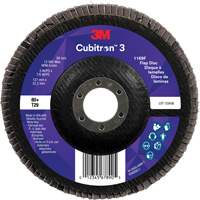 Cubitron 3 Conical  Flap Disc 1169F, 5" x 7/8", Type T29, 80+ Grit, Ceramic Kelford