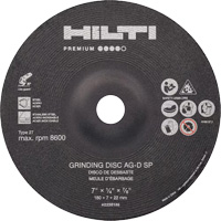 AG-D SP Premium Grinding Wheels, 5" x 1/4", 7/8" Arbor, Zirconium, Type 27 Kelford