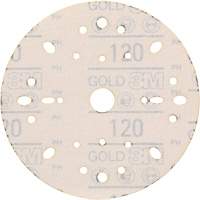 Disque abrasif dor&eacute; Hookit, dia 6", Grain 120, Oxyde d'aluminium, Poids C Kelford