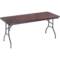 Folding Table, Rectangular, 72" L x 36" W, Laminate, Brown OA948 | Kelford