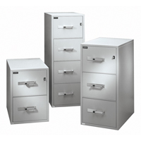 Fire Resistant Filing Cabinets, Steel, 4 Drawers, 19-3/4" W x 31" D x 54" H, Black OC737 | Kelford